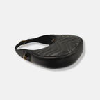 Half Moon Mini Bag Black GG Marmont Gold Hardware