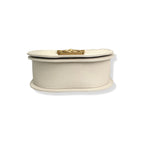 Boy Crescent Messenger Bag White Caviar Gold Hardware Series 31