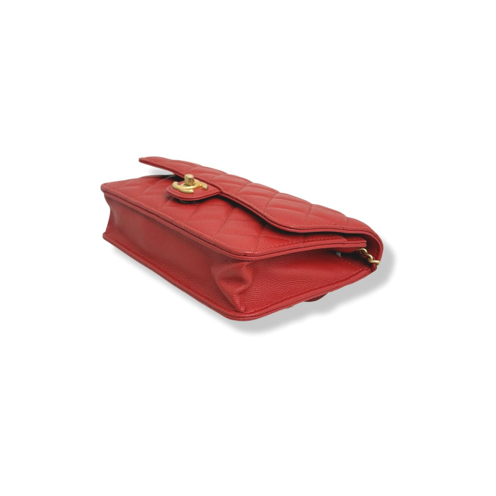 Classique Maxi Flap Wallet On Chain Limited Caviar Red Gold Hardware Series 29