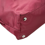 Tessuto Nylon Saffiano Tote Bag Burgundy Silver Hardware