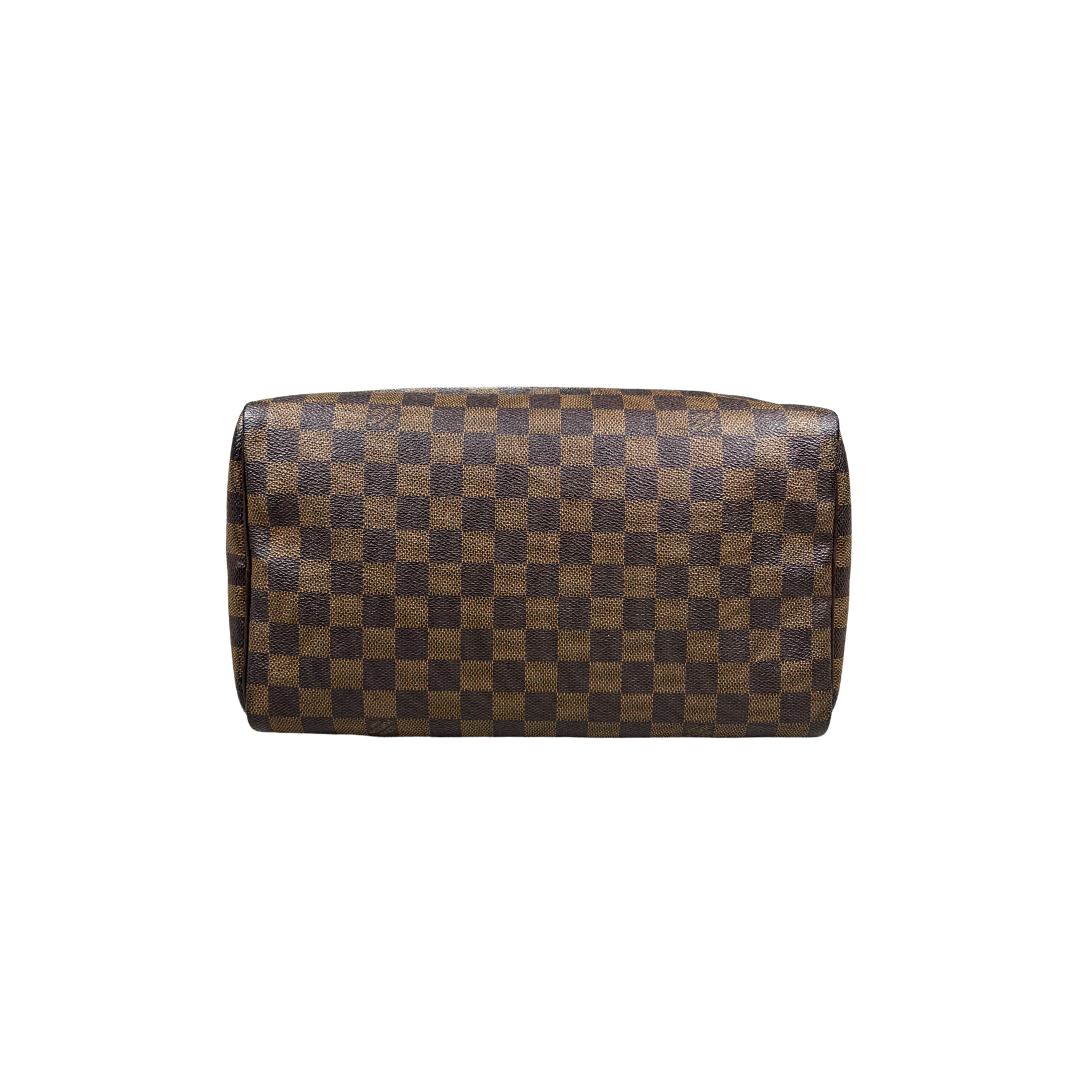Speedy 30 Damier Ebene Canvas Gold Hardware