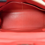 Kelly 32 Handbag Square O Taurillion Clemence Orange Palladium Hardware
