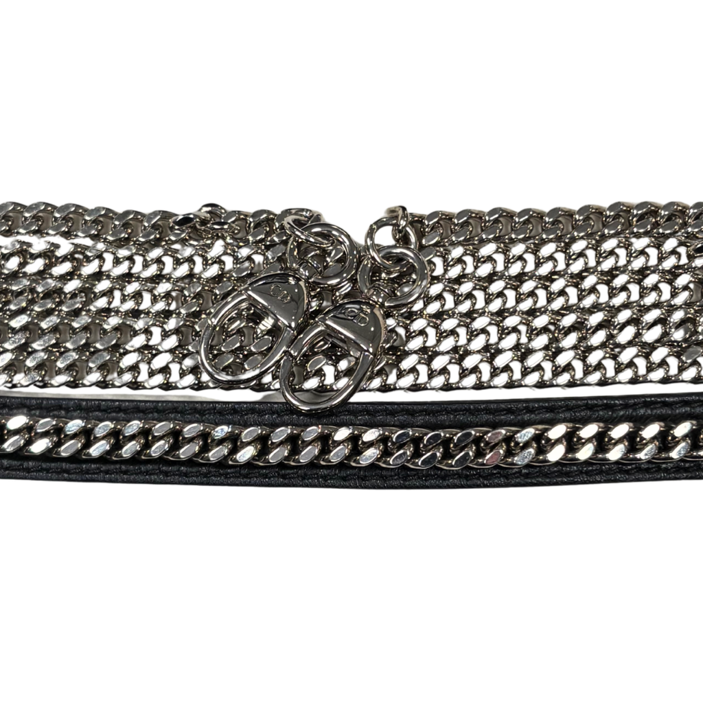 Lady Dior Mini Black Lambskin Leather Silver Hardware