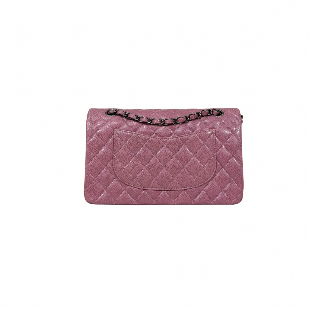 Classic Double Flap Medium Old Rose Silver-Tone Hardware Series 21