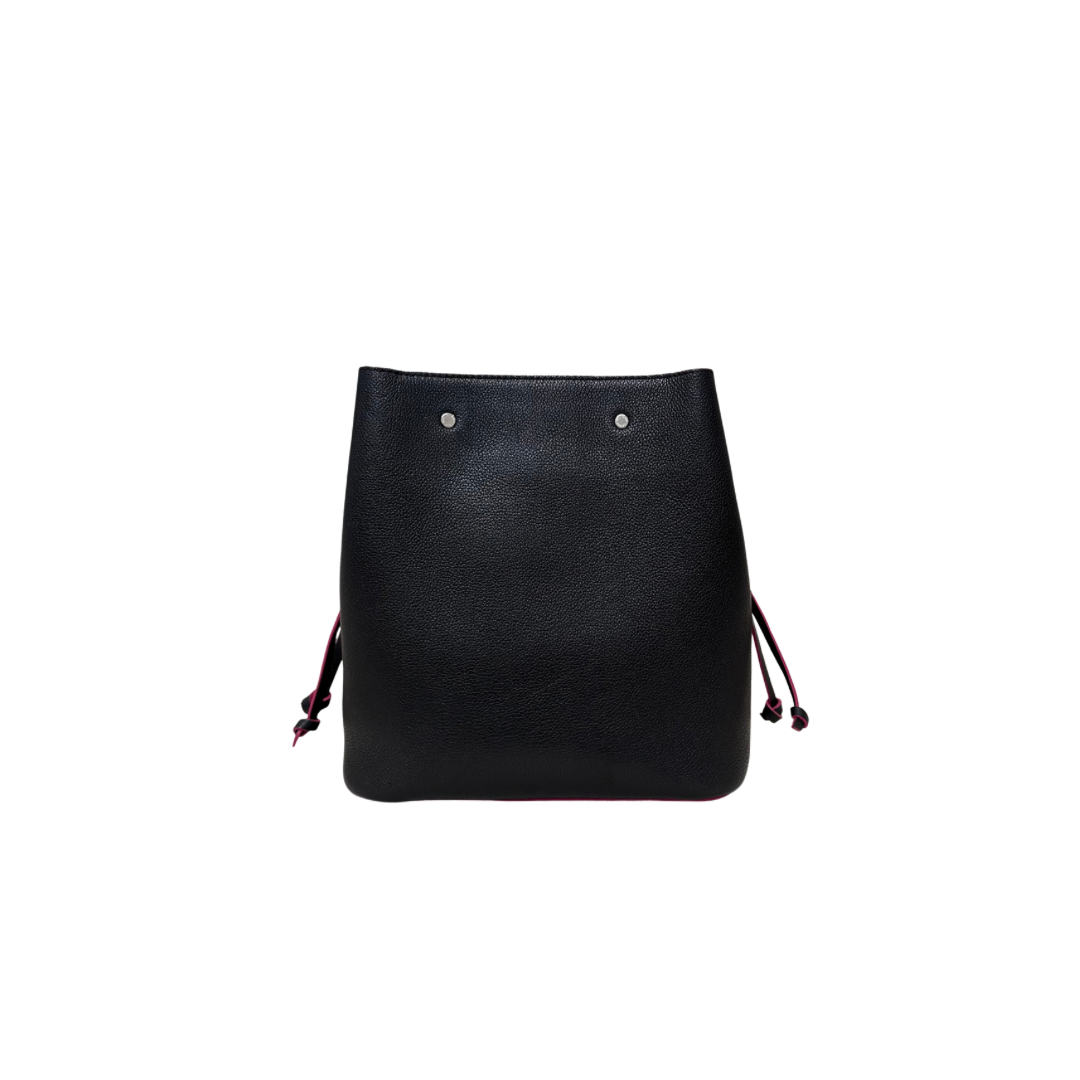 Lock Me Bucket Bag Black/Pink Silver Hardware