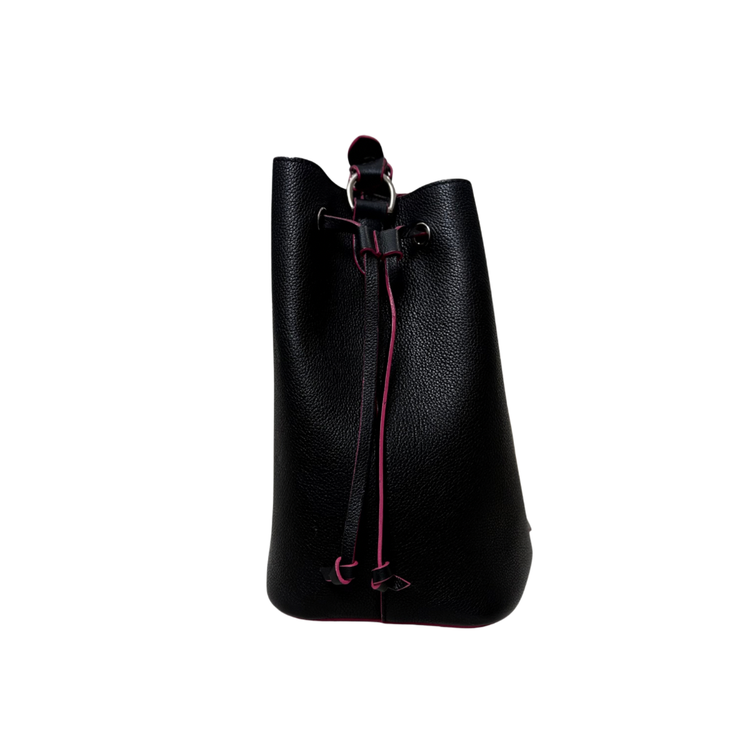 Lock Me Bucket Bag Black/Pink Silver Hardware