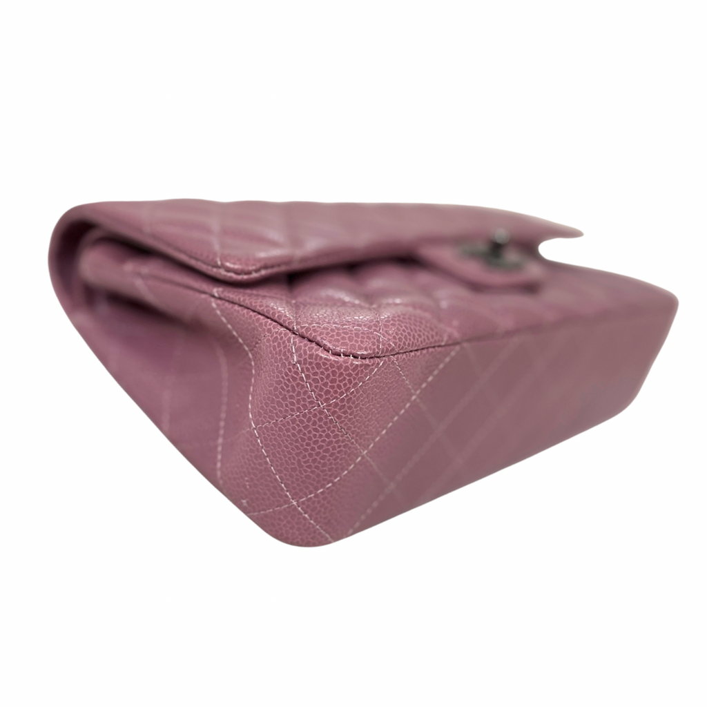 Classic Double Flap Medium Old Rose Silver-Tone Hardware Series 21