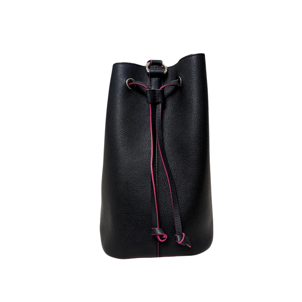 Lock Me Bucket Bag Black/Pink Silver Hardware