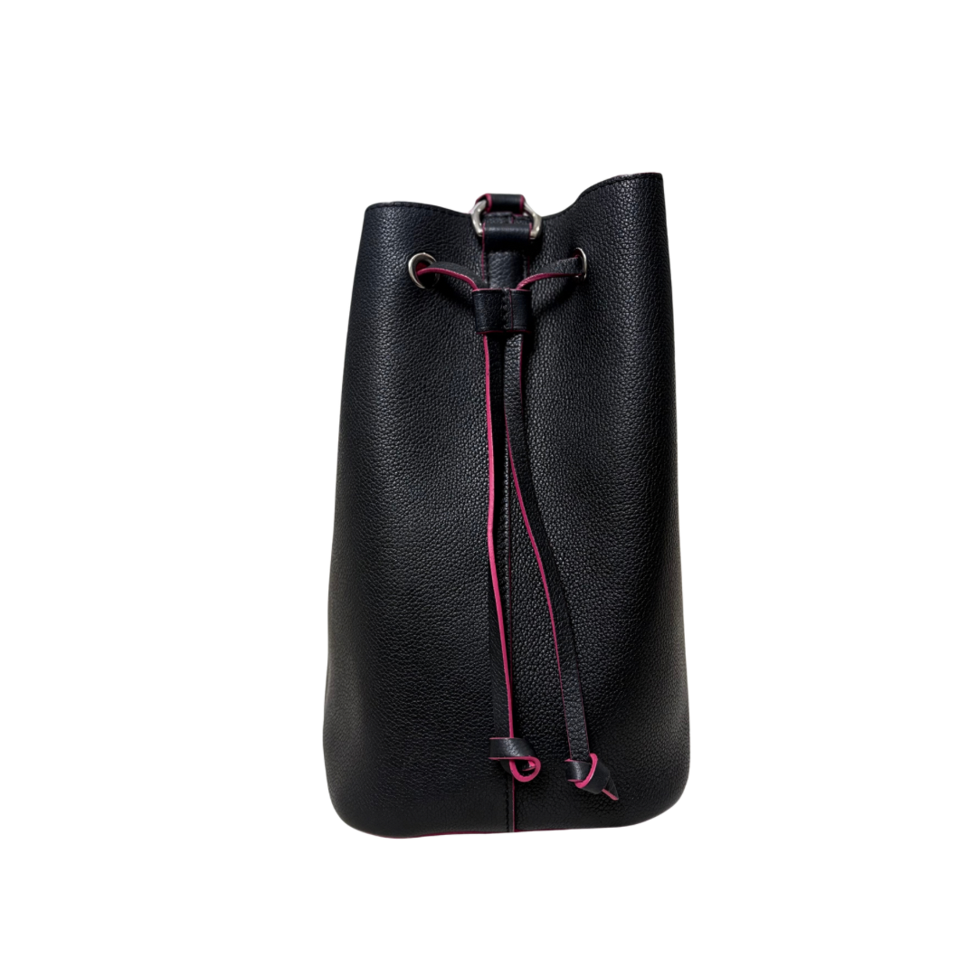 Lock Me Bucket Bag Black/Pink Silver Hardware