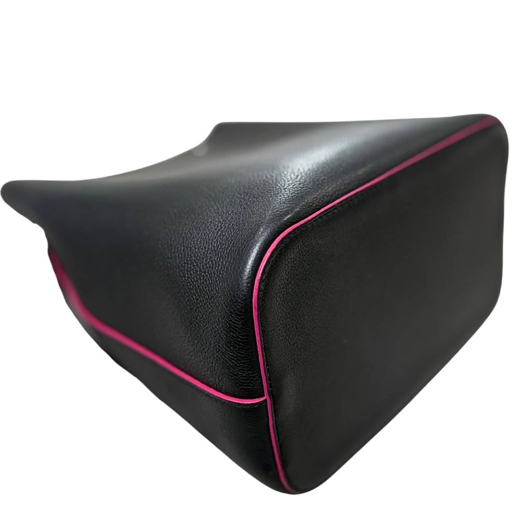 Lock Me Bucket Bag Black/Pink Silver Hardware