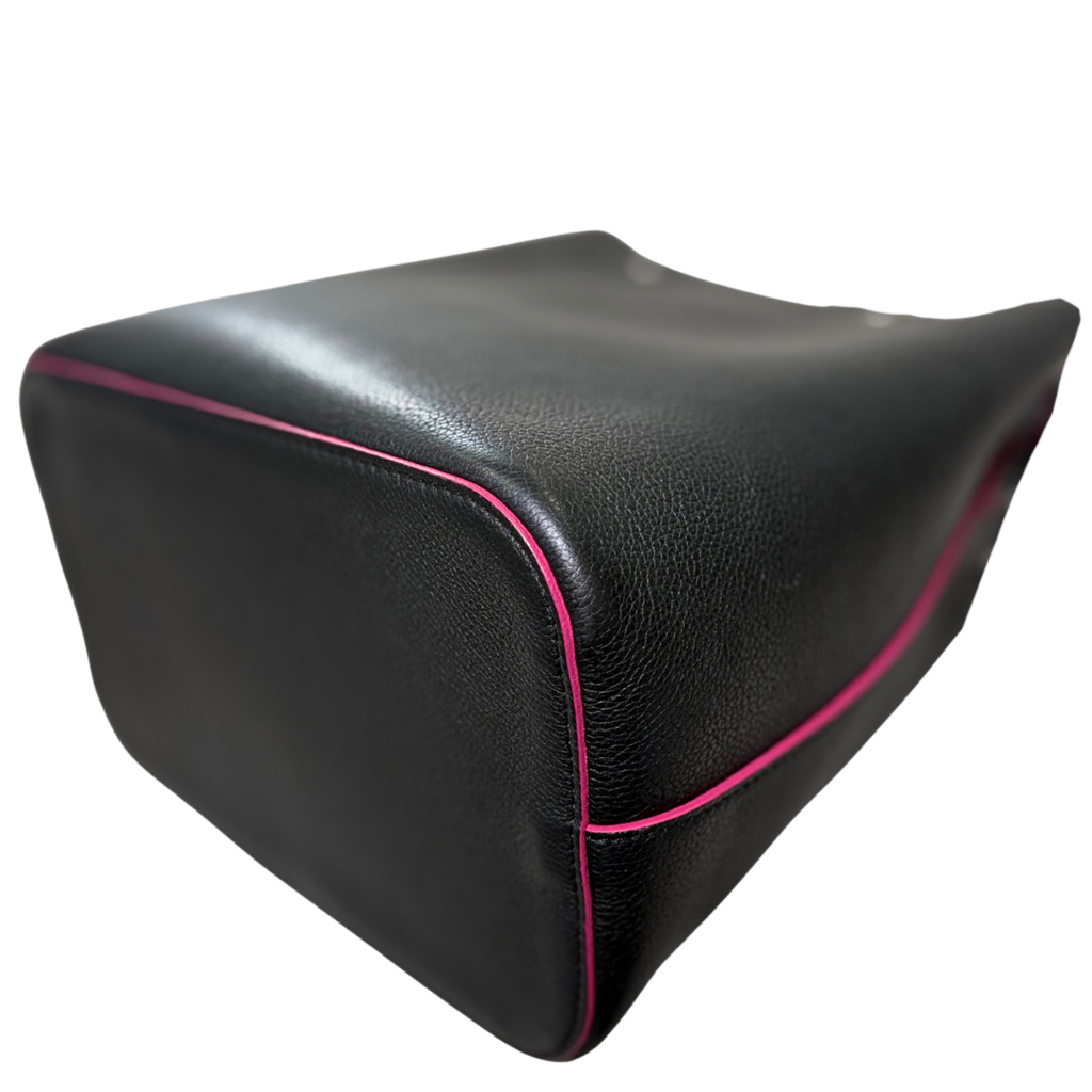 Lock Me Bucket Bag Black/Pink Silver Hardware