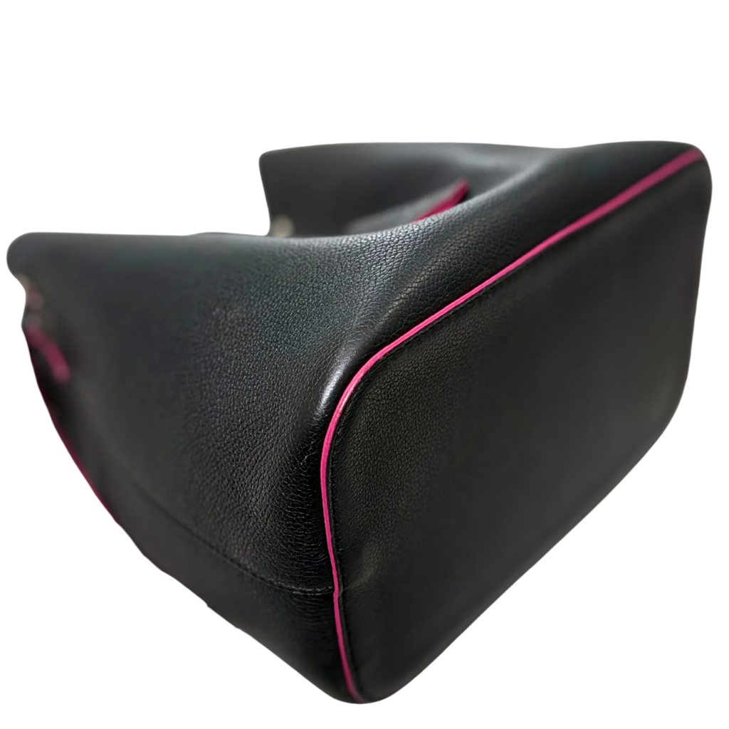 Lock Me Bucket Bag Black/Pink Silver Hardware
