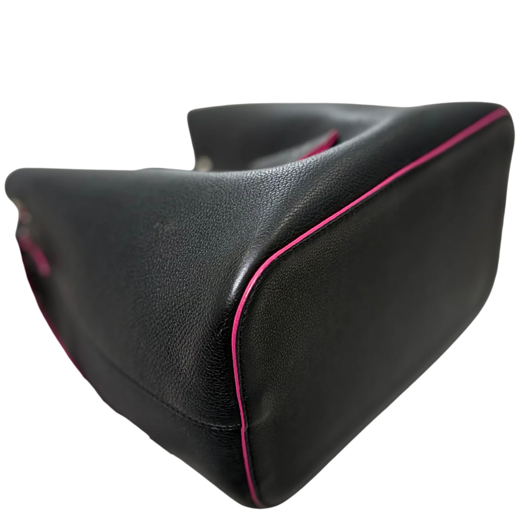 Lock Me Bucket Bag Black/Pink Silver Hardware