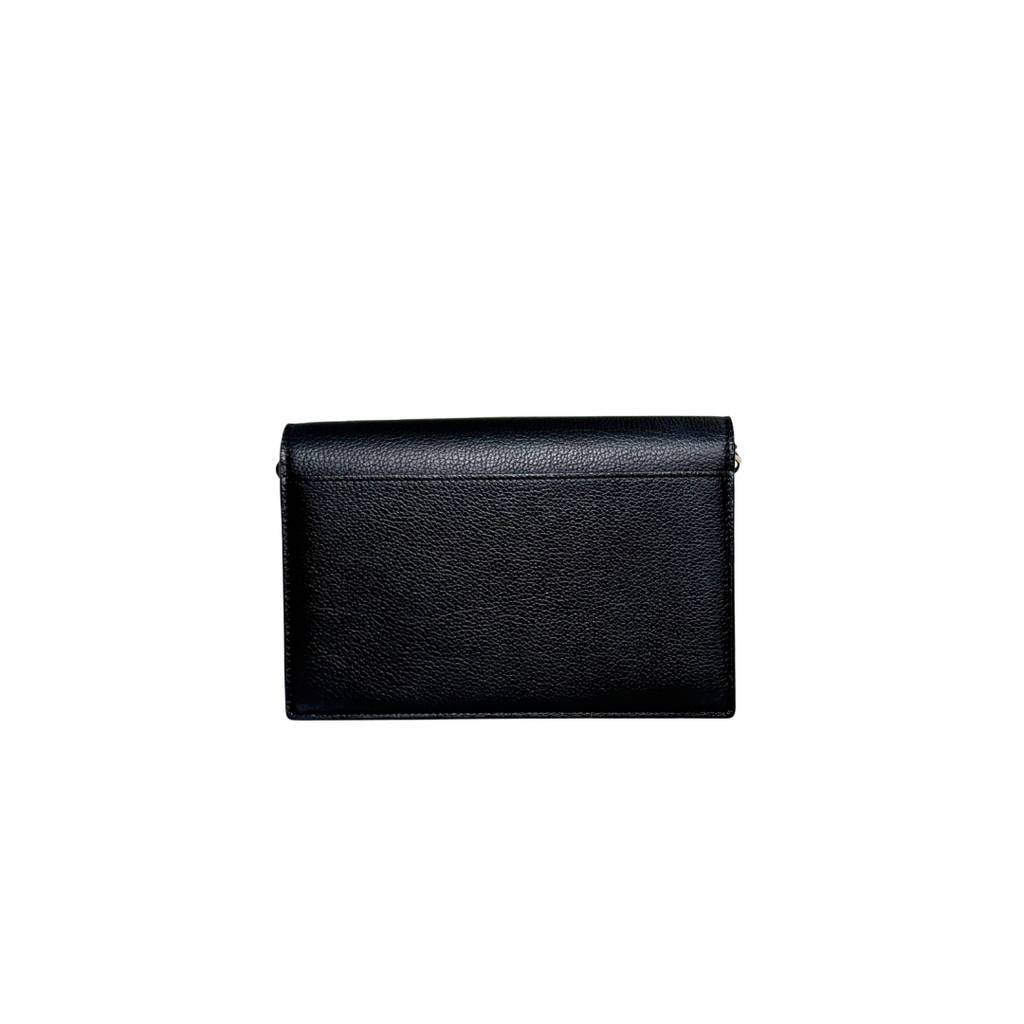 MyLockMe Black Chain Pochette Silver Hardware