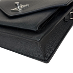MyLockMe Black Chain Pochette Silver Hardware