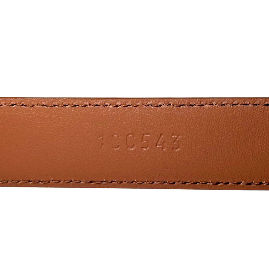 Belt Brown Silver Hardware Size 90/36