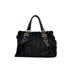 Tessuto Nylon Gaufre Tote Bag Gold Hardware