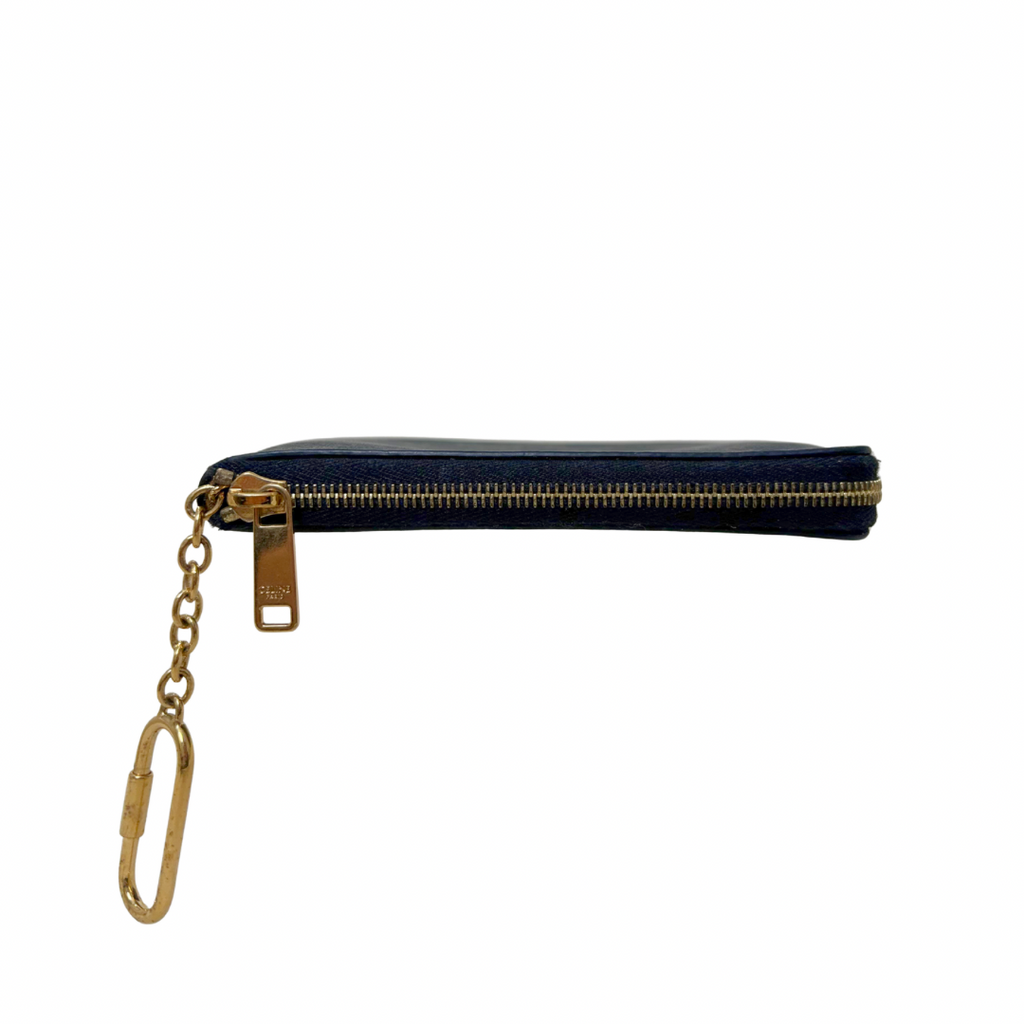 Triomphe Logo Coin and Card Pouch Gold Hardware