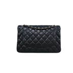 Classic Double Flap Jumbo Black Caviar Leather Silver Hardware Series 26