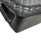 Classic Double Flap Jumbo Black Caviar Leather Silver Hardware Series 26