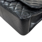 Classic Double Flap Jumbo Black Caviar Leather Silver Hardware Series 26