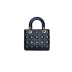 Lady Dior Mini Black Lambskin Leather Gold Hardware