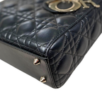 Lady Dior Mini Black Lambskin Leather Gold Hardware