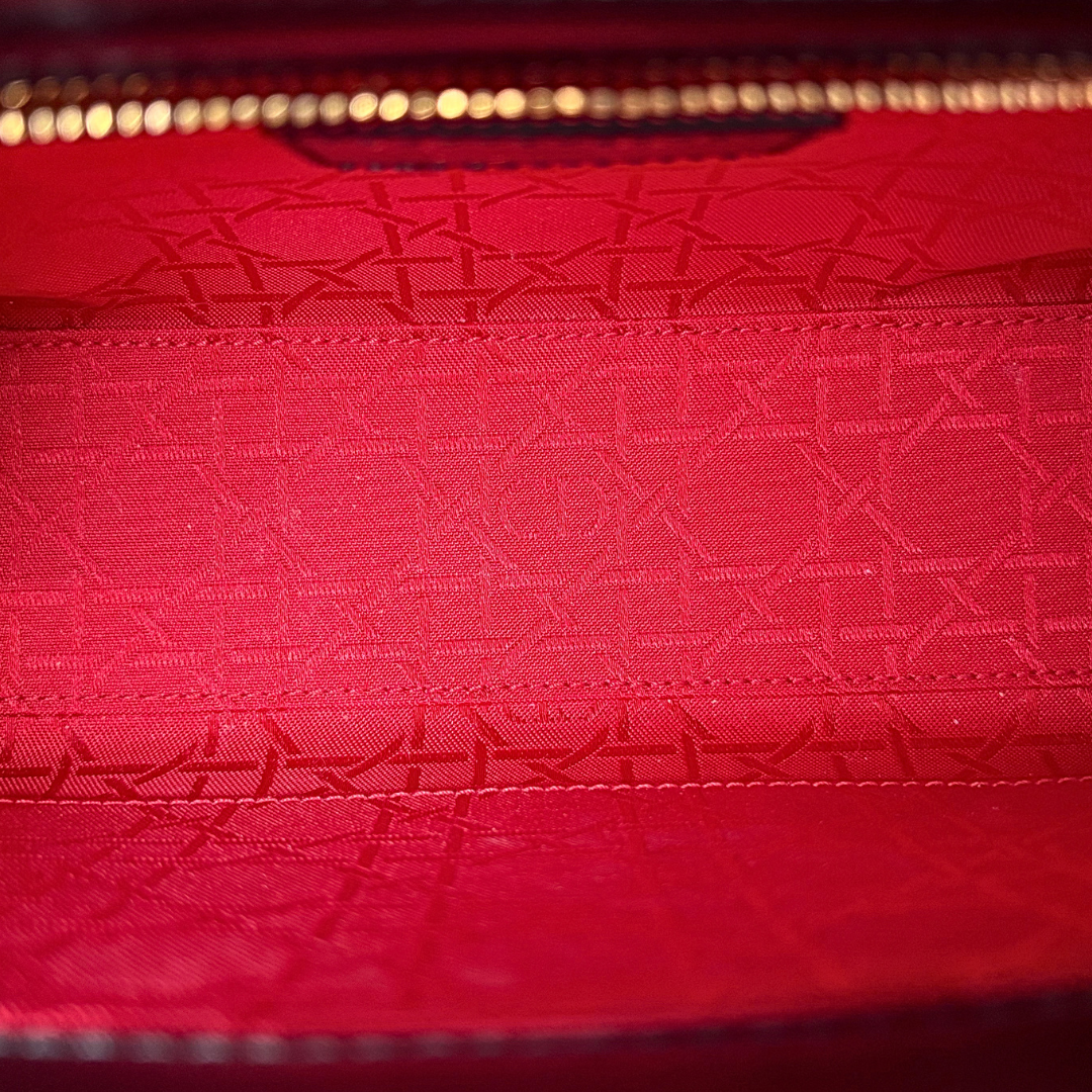 Lady Dior Mini Black Lambskin Leather Gold Hardware