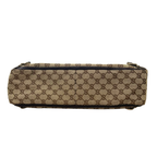 Abbey D-Ring Brown GG Canvas Silver Hardware