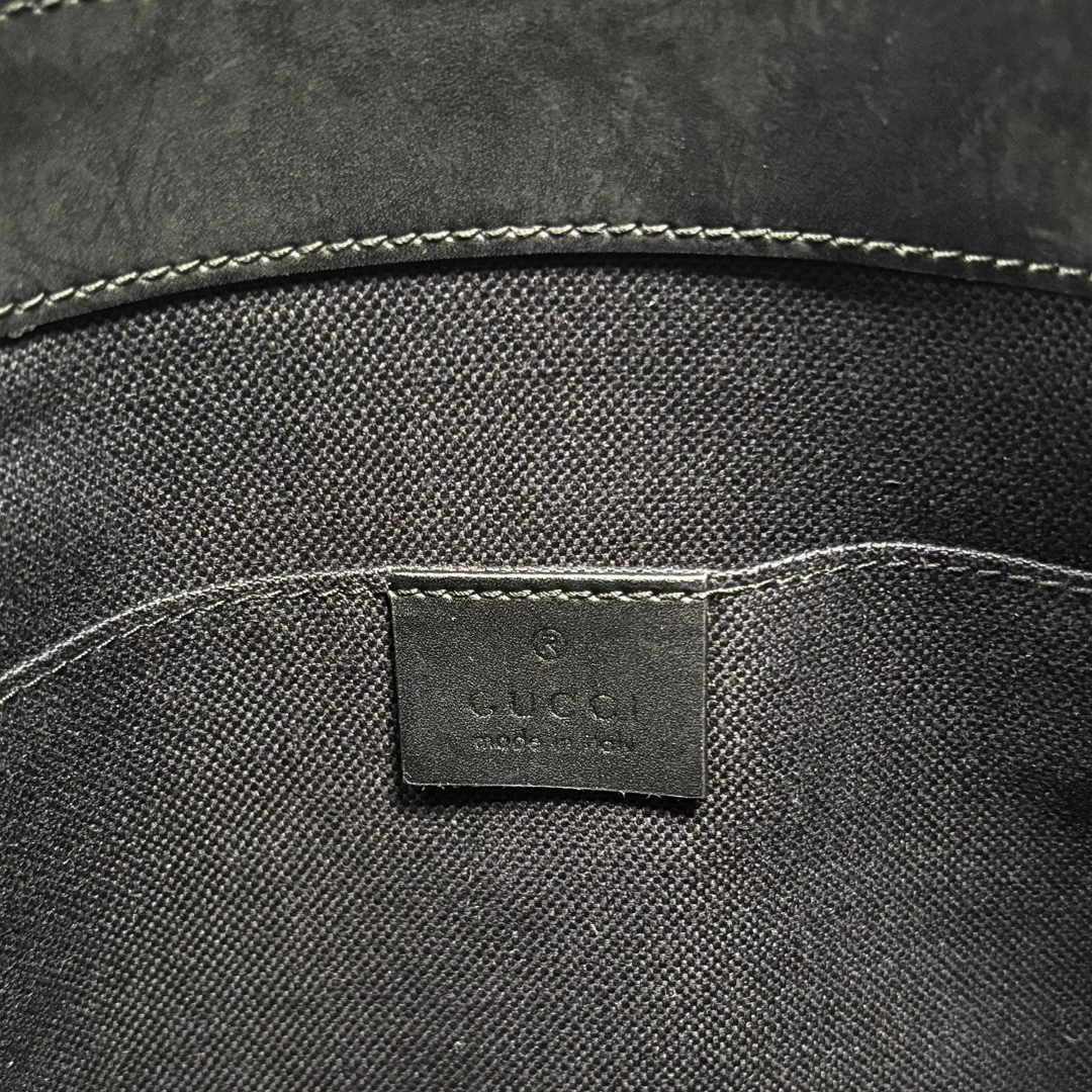 Messenger Bag GG Supreme Canvas Black Small Silver Hardware