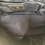 Vitello Daino Tote Bag Black Gold Hardware