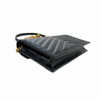 Cassandre Wallet On Chain Small Black Caviar Leather Gold Hardware