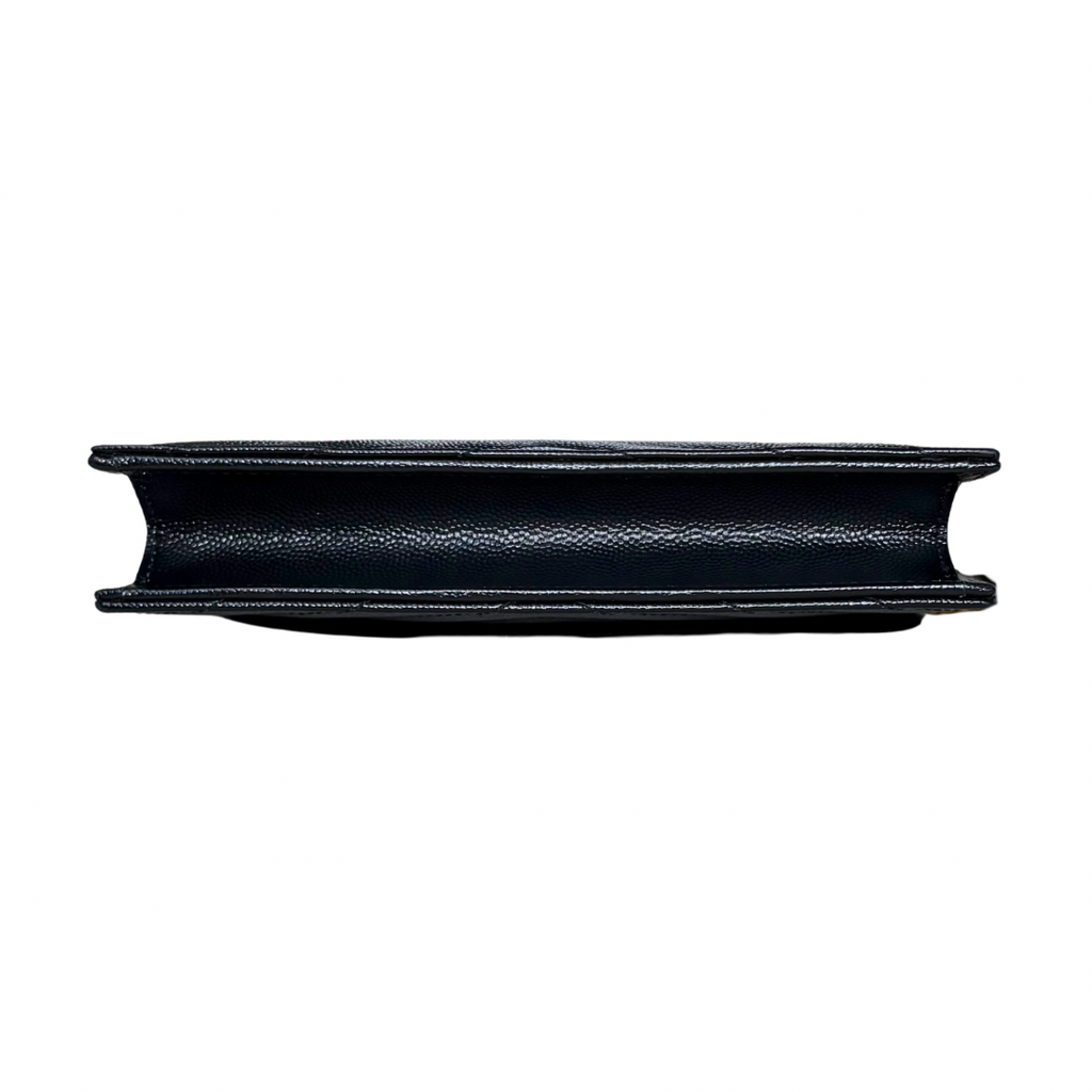 Cassandre Wallet On Chain Small Black Caviar Leather Gold Hardware