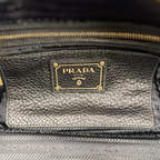Bauletto Bag Vitello Black Daino Leather Gold Hardware