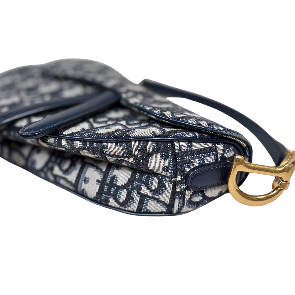 Mini Saddle Bag Oblique Jacquard Gold Hardware