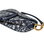 Mini Saddle Bag Oblique Jacquard Gold Hardware