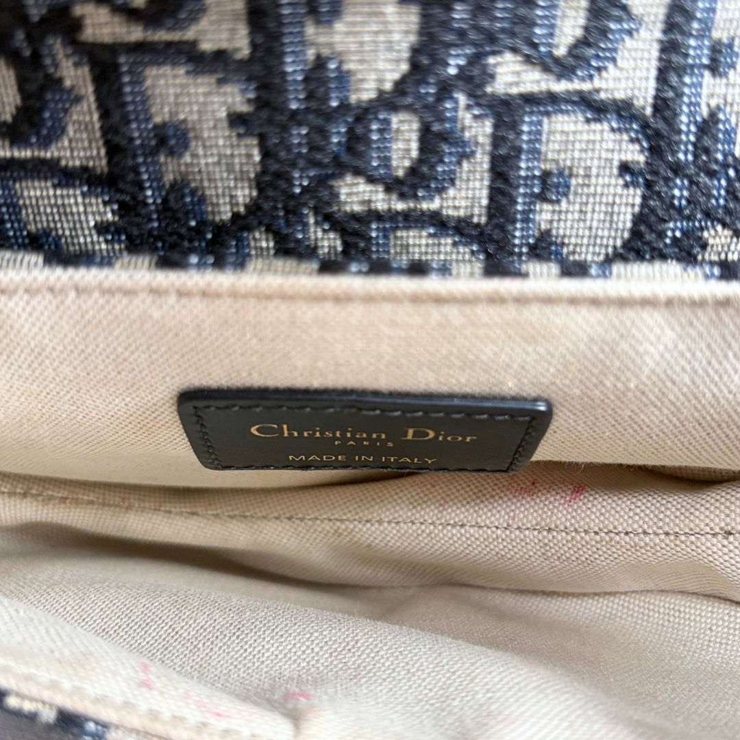 Mini Saddle Bag Oblique Jacquard Gold Hardware