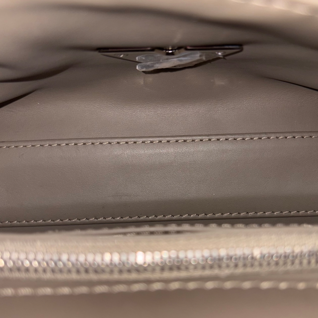 Go 14 MM Mallatage Khaki Lambskin Leather Silver Hardware