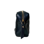 Camera Bag Chevron Black Calfskin Leather Gold Hardware
