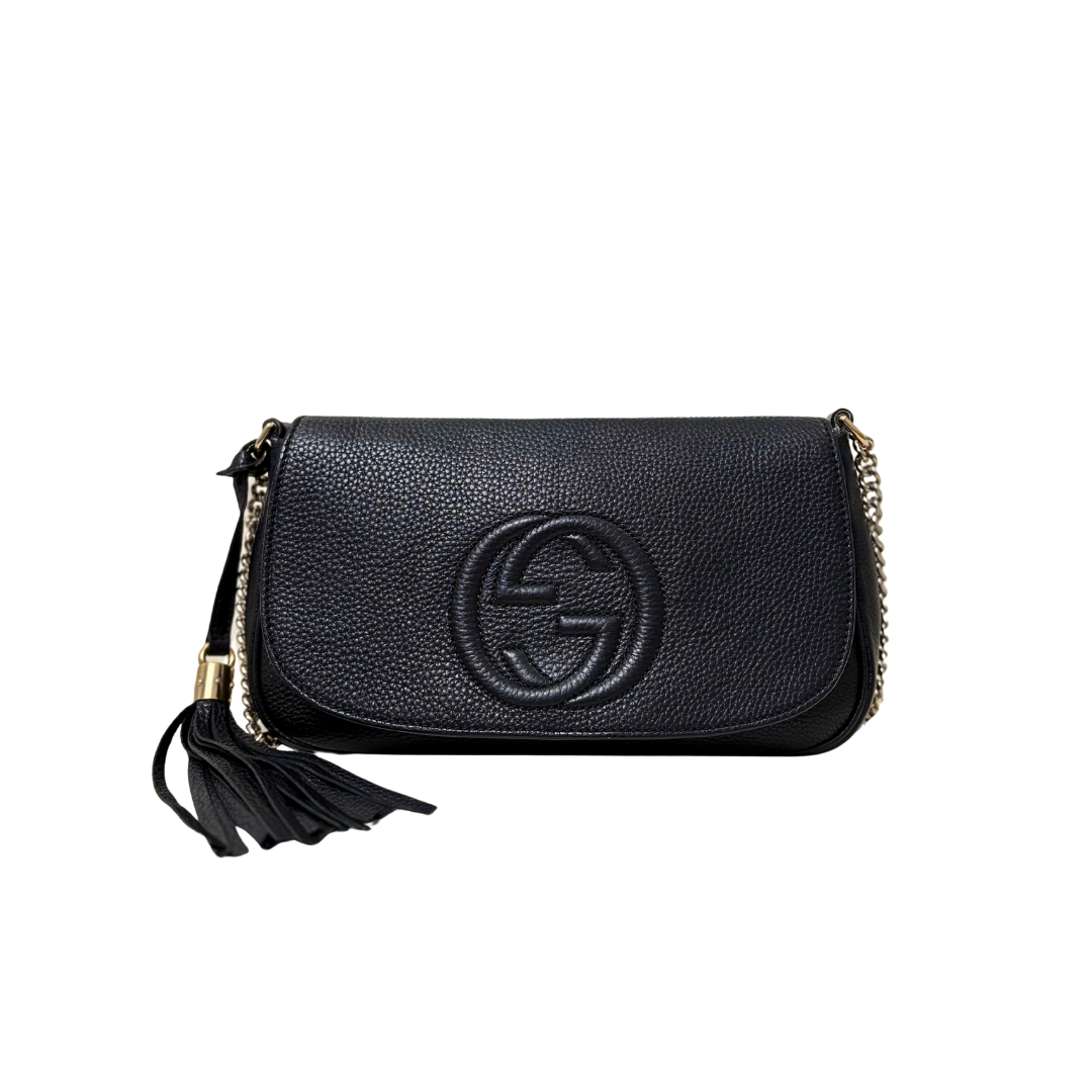 Soho Disco Bag Black Gold Hardware