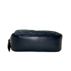 Camera Bag Chevron Black Calfskin Leather Gold Hardware