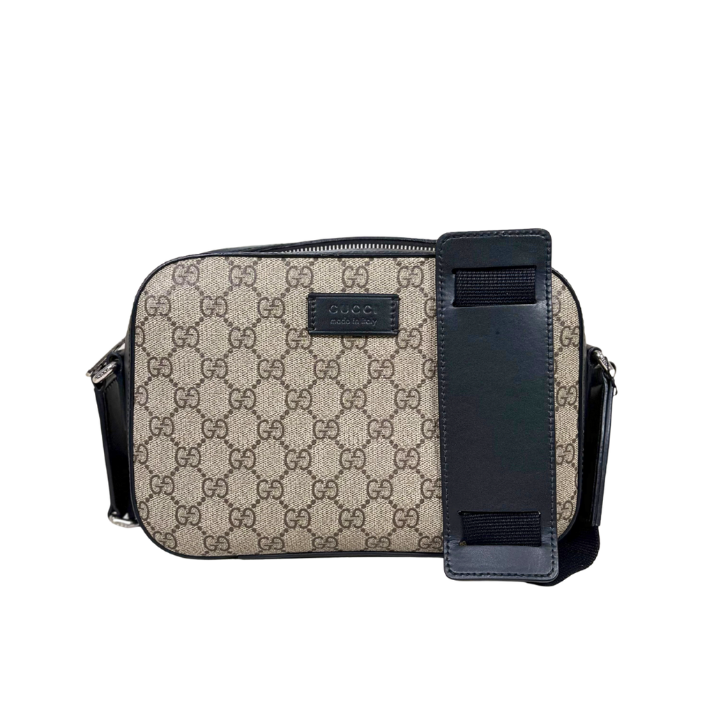 Camera Bag Small GG Supreme Canvas Silver Hardware