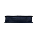 Clutch Saffiano Leather Navy Blue Silver Hardware