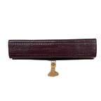 Python Kate Tassel Bag Medium Burgundy Gold Hardware