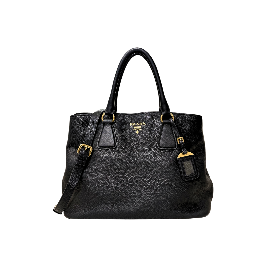 Vitello Daino Tote Bag Gold Hardware