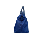 Tessuto Nylon Bag Blue Gold Hardware