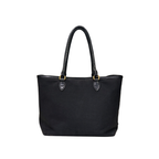 Canvas Tote Bag Black Gold Hardware