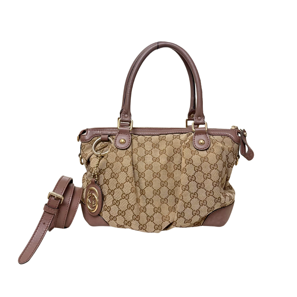 Sukey Bag GG Supreme Canvas Gold Hardware