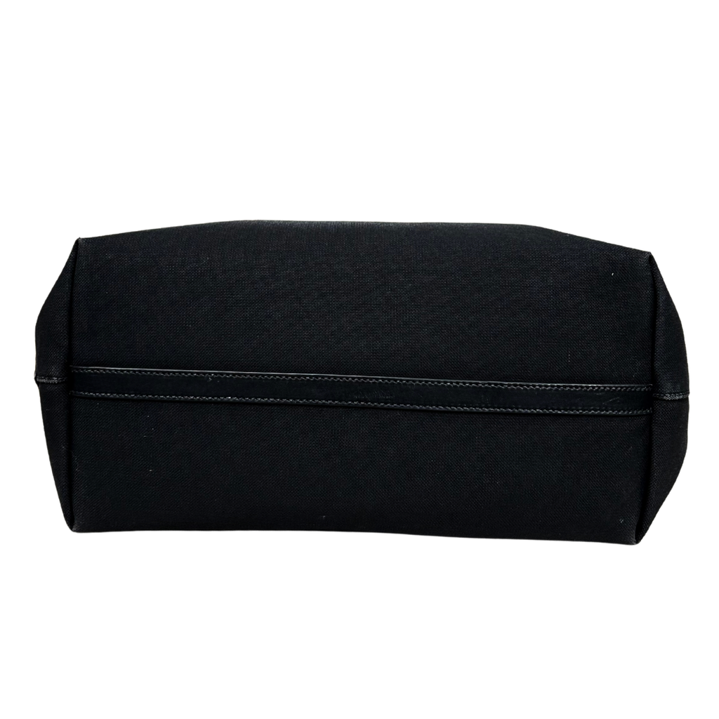 Canvas Tote Bag Black Gold Hardware