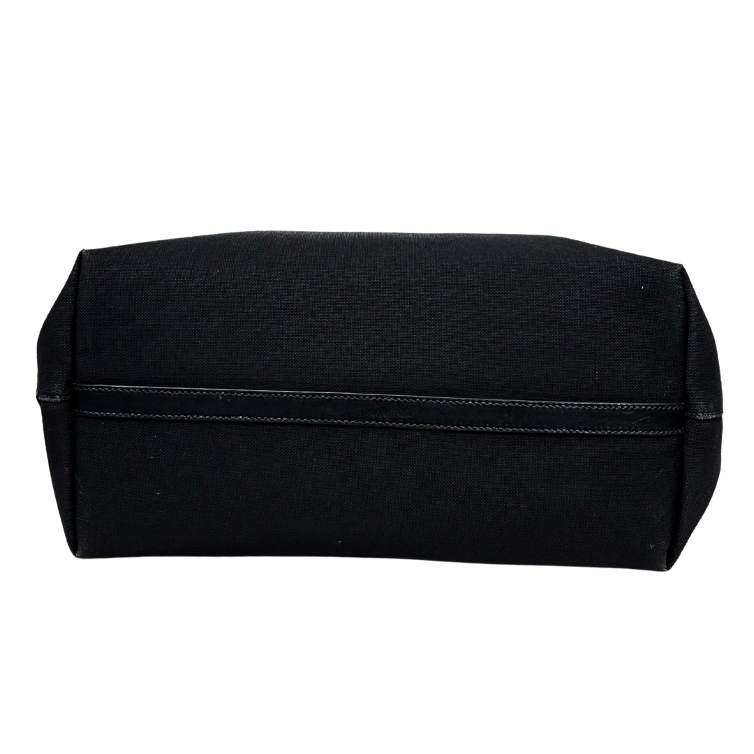 Canvas Tote Bag Black Gold Hardware